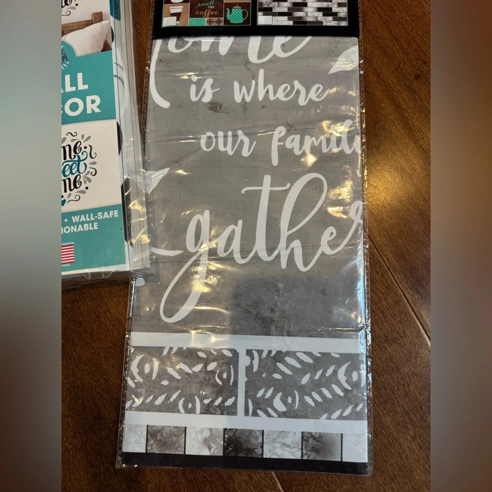 NWOT TWO PEEL & STICK Wall Decor